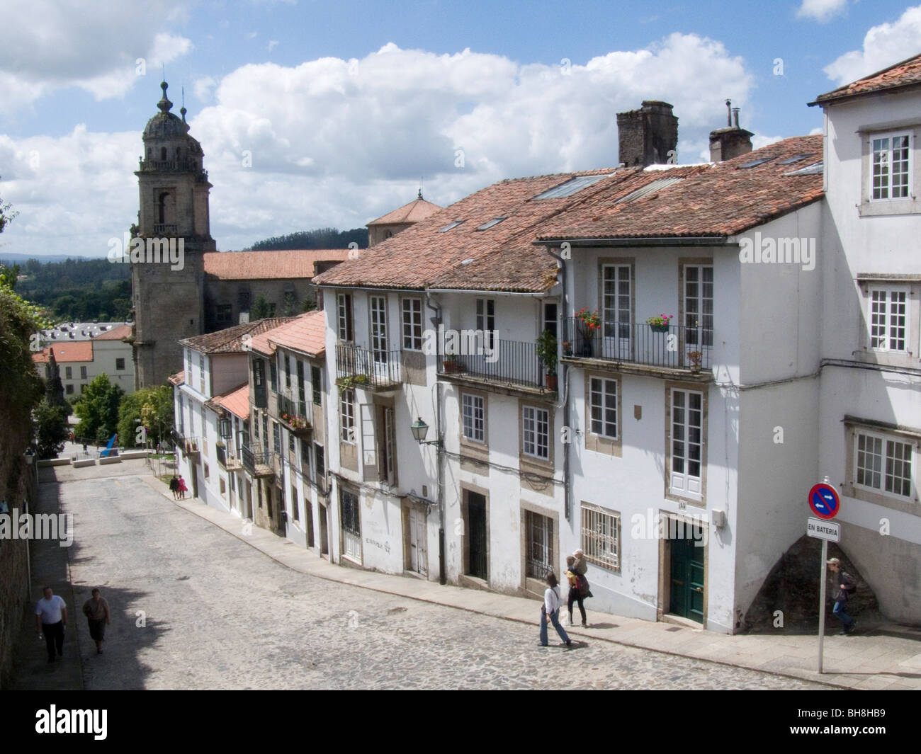 El Camino de Santiago, Santiago de Compestela, Espagne Banque D'Images