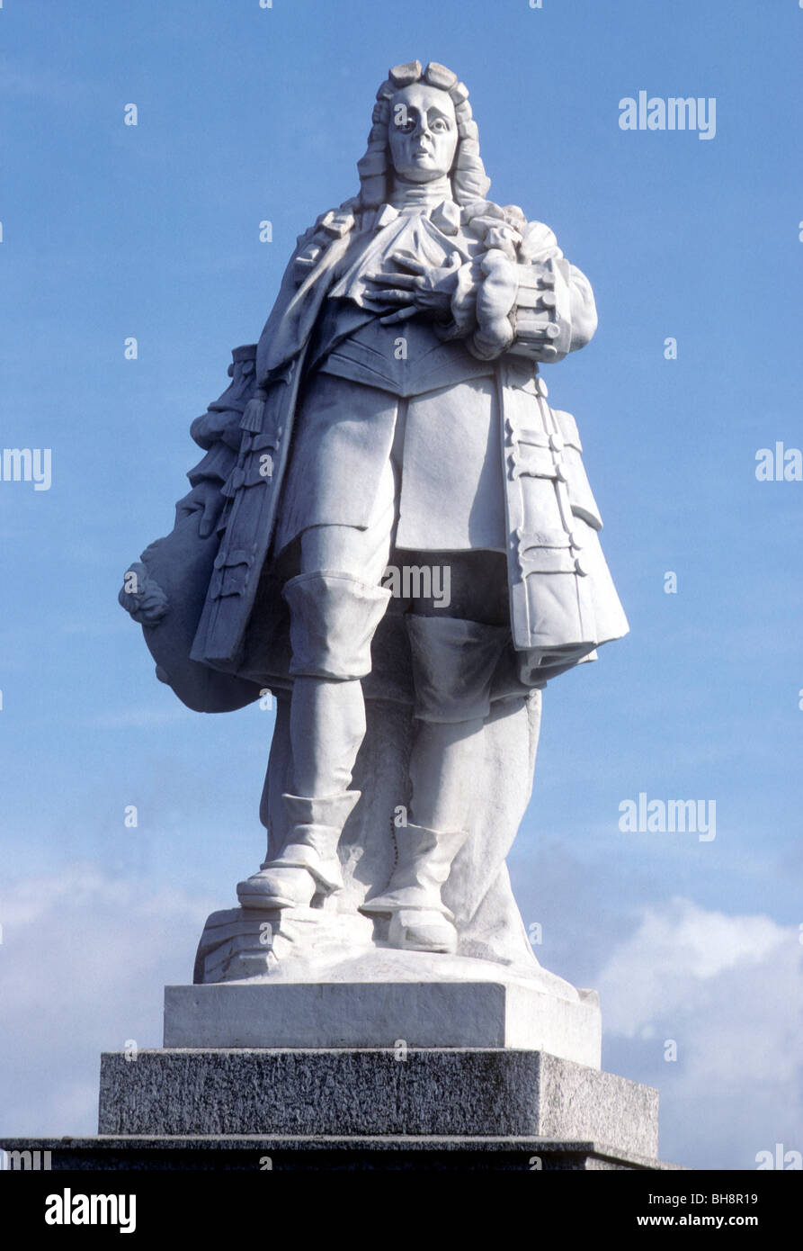 Brixham Devon, Statue de Guillaume d'Orange King William 3ème English British Kings statues England UK quayside quay monarch Banque D'Images