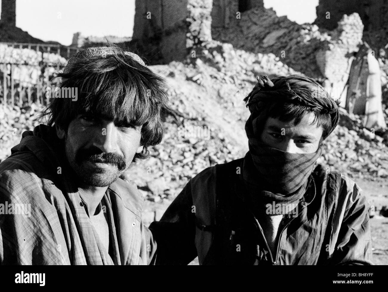 Des soldats afghans à Kaboul 1994 Banque D'Images
