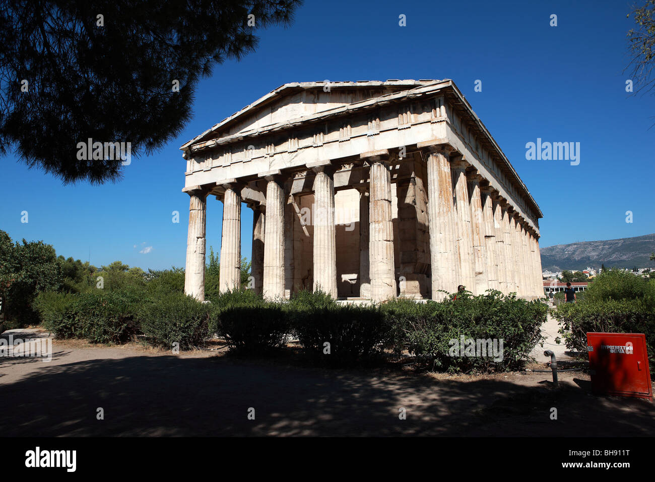 Temple d'Héphaïstos dans l'ancienne Agora à Athènes, Grèce Banque D'Images