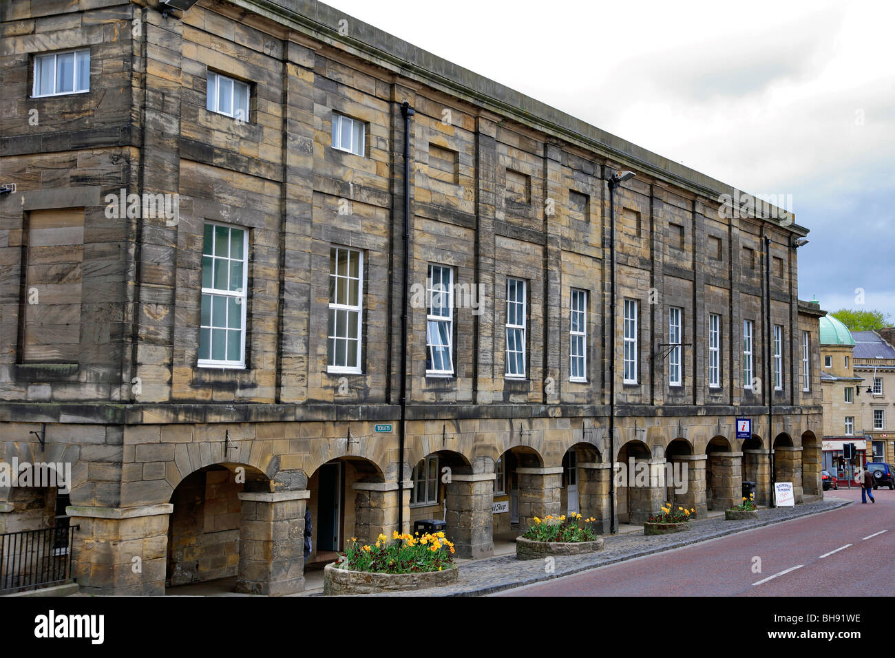 Informations touristiques sur la ville de Alnwick Centre Northumbria England UK Banque D'Images