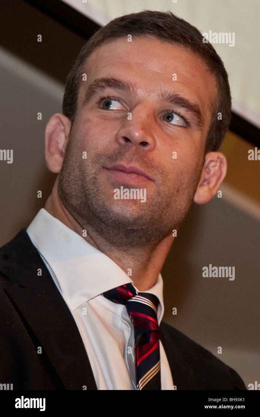 Joe Worsley MBE, guêpes et l'Angleterre de stationnement au dîner après l'Angleterre v New Zealand International Banque D'Images