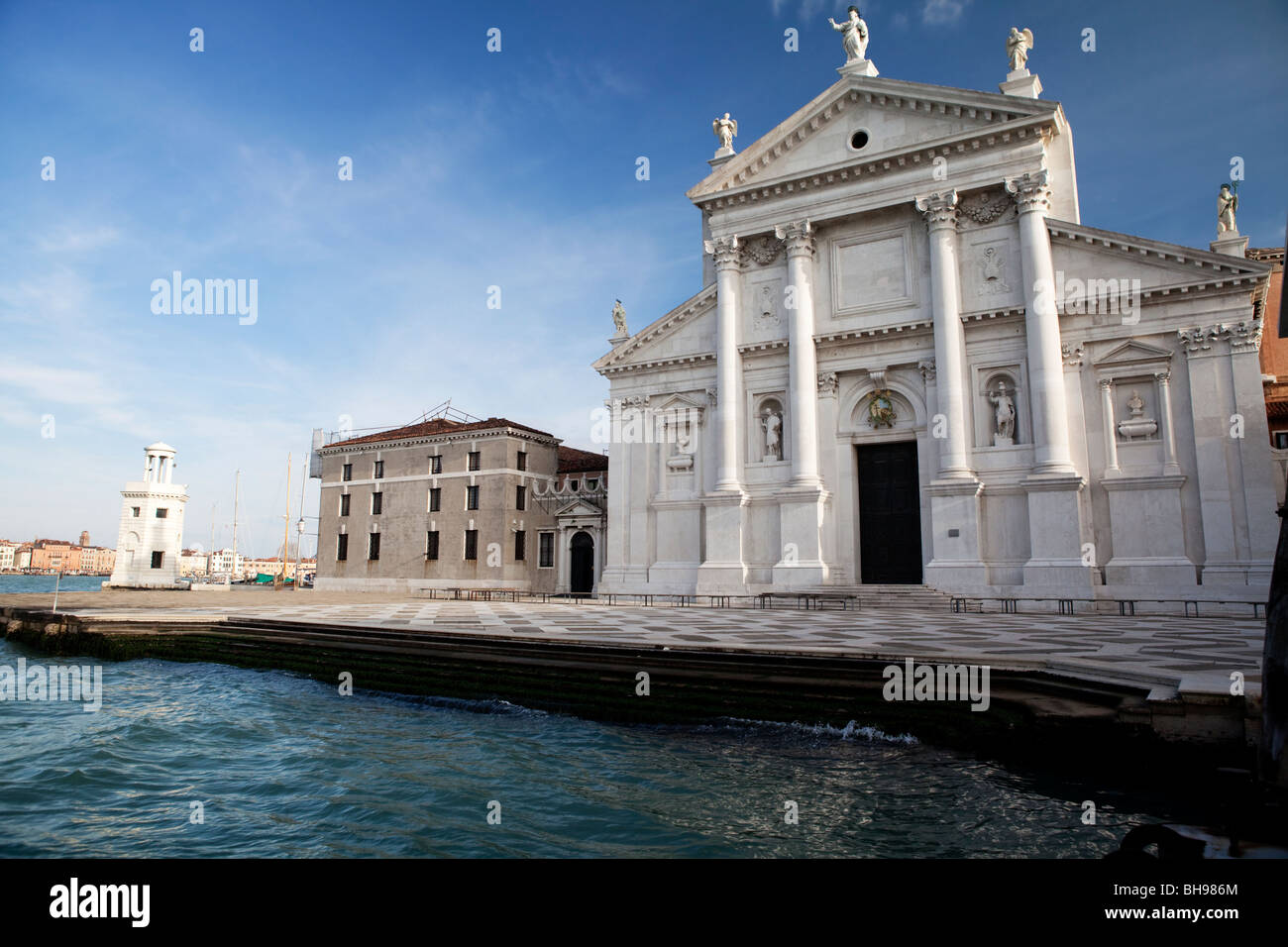 San Giorgio Maggiore église cathédrale dans la lagune de Venise, Venise, Italie Banque D'Images
