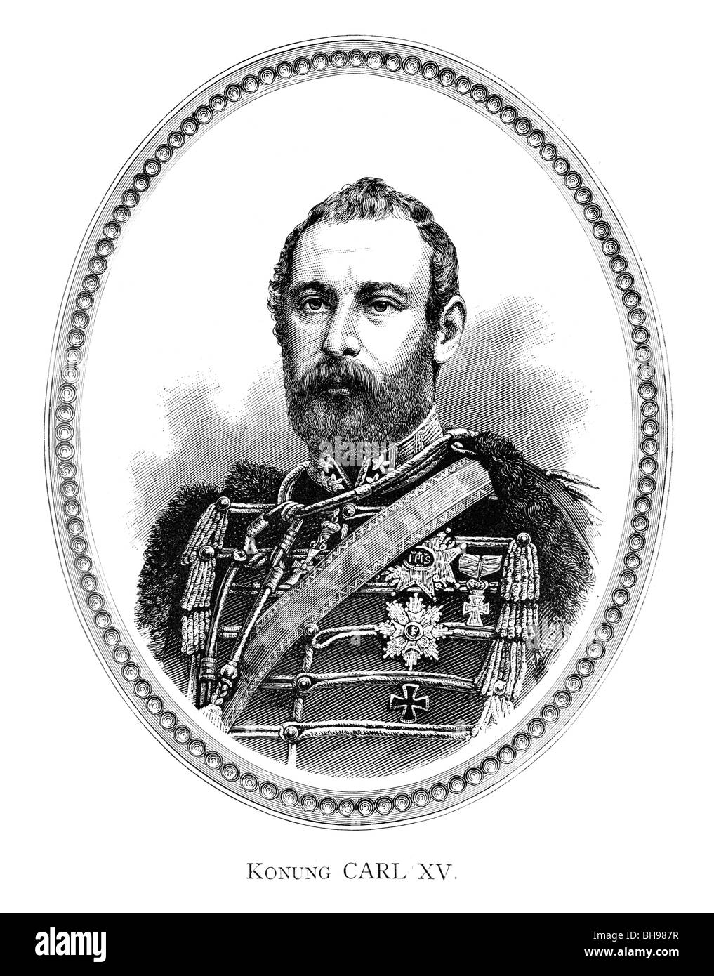 Charles XV & IV (Carl Ludvig Eugen) (3 mai 1826 - 18 septembre 1872) Banque D'Images