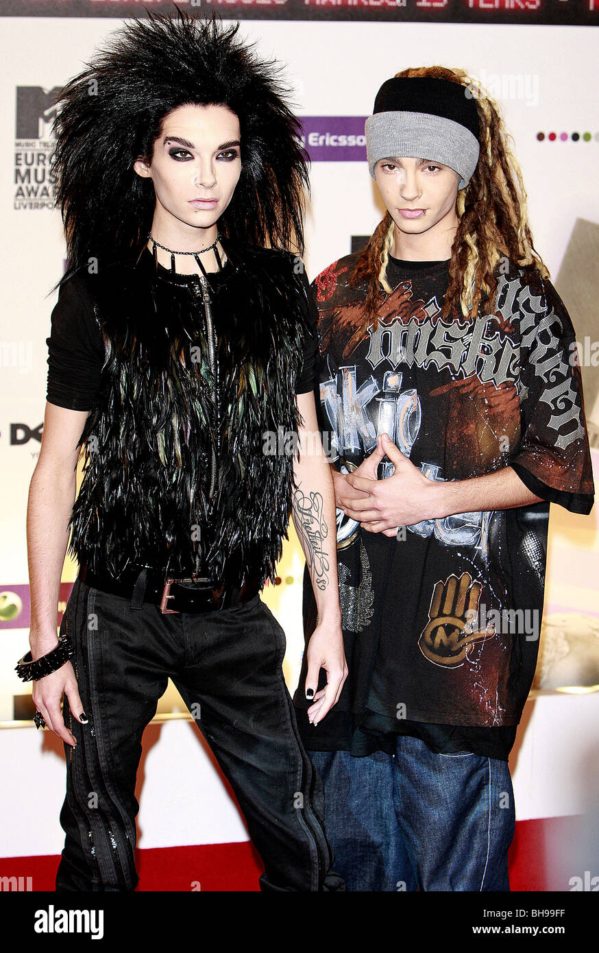BILL ET TOM KAULITZ TOKIO HOTEL POP Liverpool Echo Arena LIVERPOOL Royaume-uni 06/11/2008 Banque D'Images