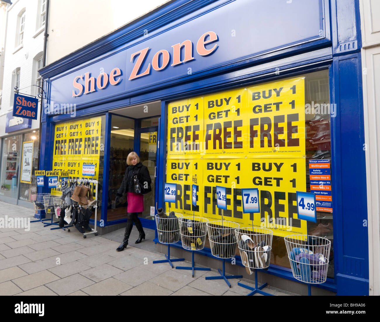 Magasin de chaussures Hereford Herefordshire Banque D'Images