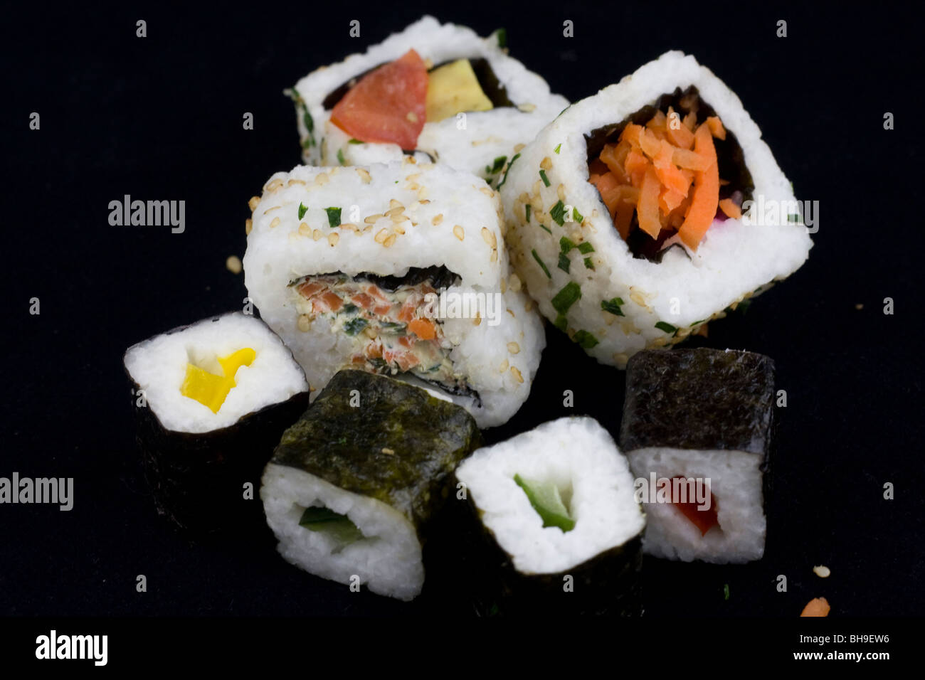 Des plats japonais, Sushi. Banque D'Images