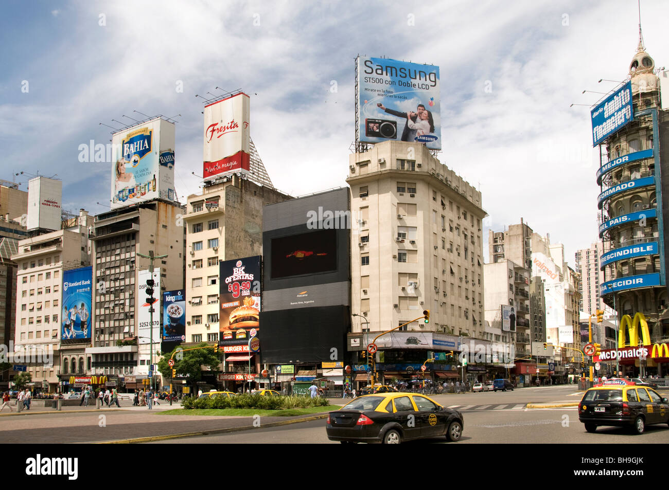 Buenos Aires Avenida 9 de Julio Avenue Argentine Banque D'Images