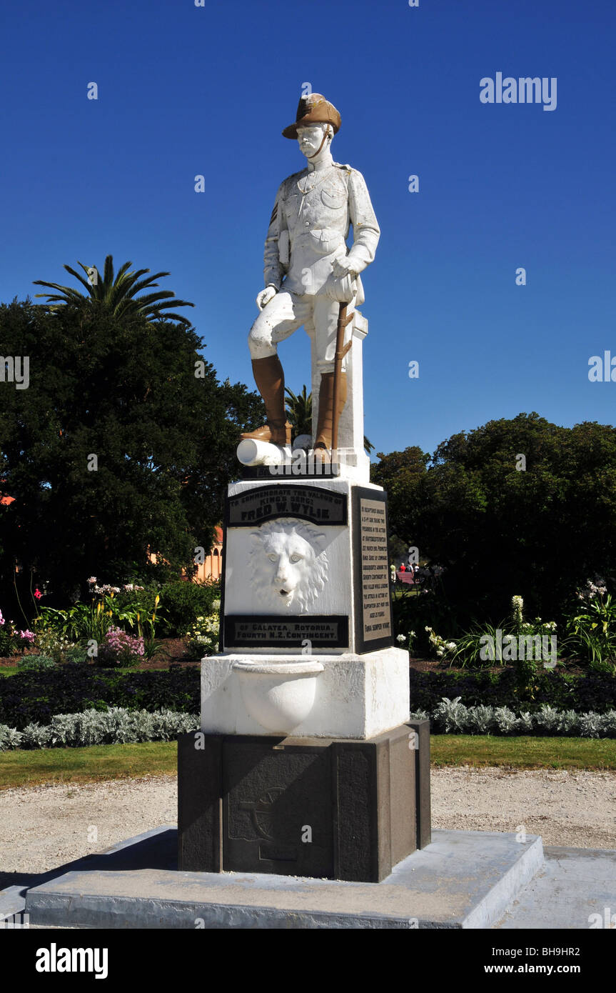 Monument à Fred W Wylie dévoilé en 1927. De Galatée, se sont battus dans la guerre des Boers et noté pour acte héroïque à Hartebeestefontein Banque D'Images