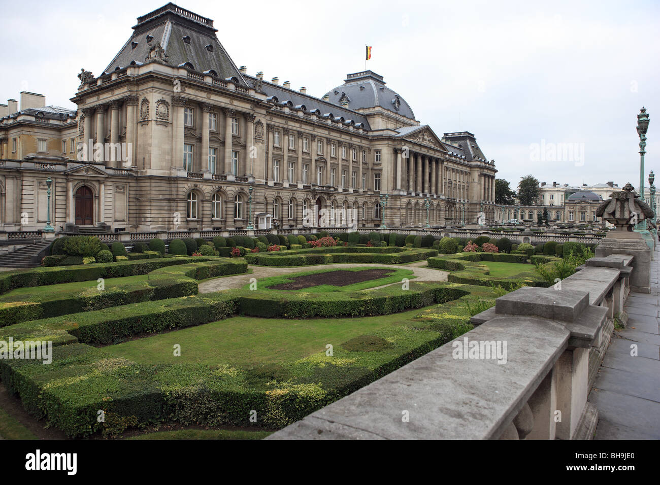 Des capacités et des jardins du Palais Royal à Bruxelles Belgique Banque D'Images