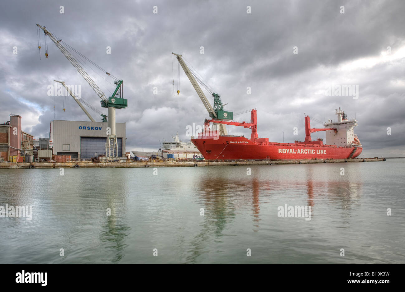 Orskov chantier de réparation à Frederikshavn, Danemark Banque D'Images