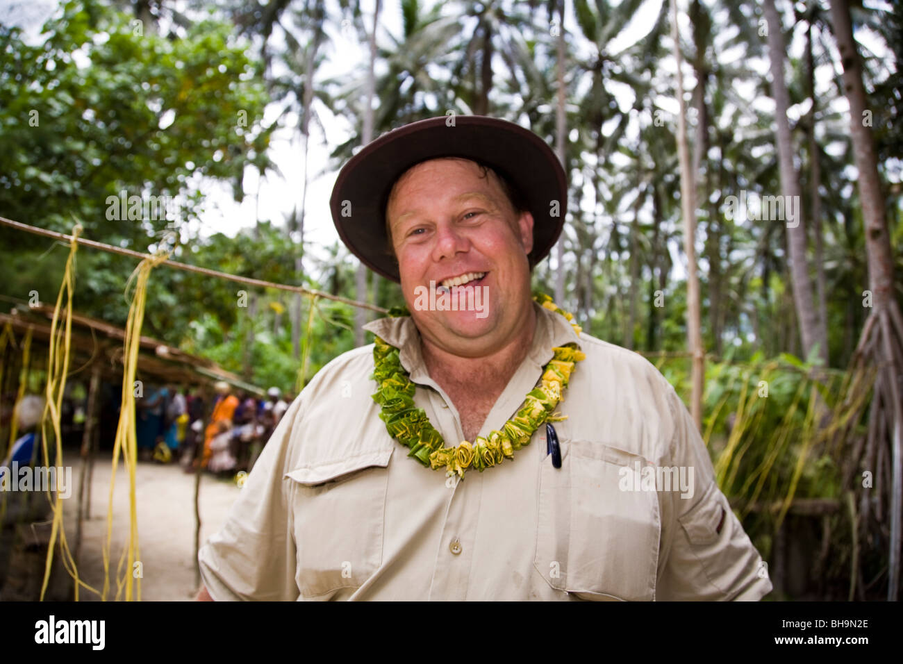 Shore excursion directeur pour l'expédition Aussie cruiser Orion Jason Friend Banque D'Images