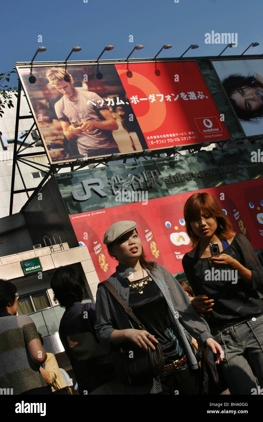 David Beckham, footballeur anglais et Celebrity, apparaît dans la promotion de produits et de publicité à Tokyo, Japon. Banque D'Images