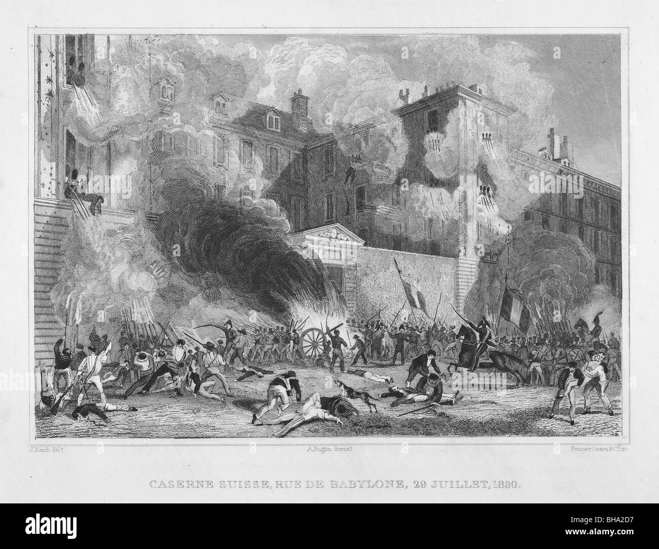 La Casserne Suisse, rue de Babylone Banque D'Images