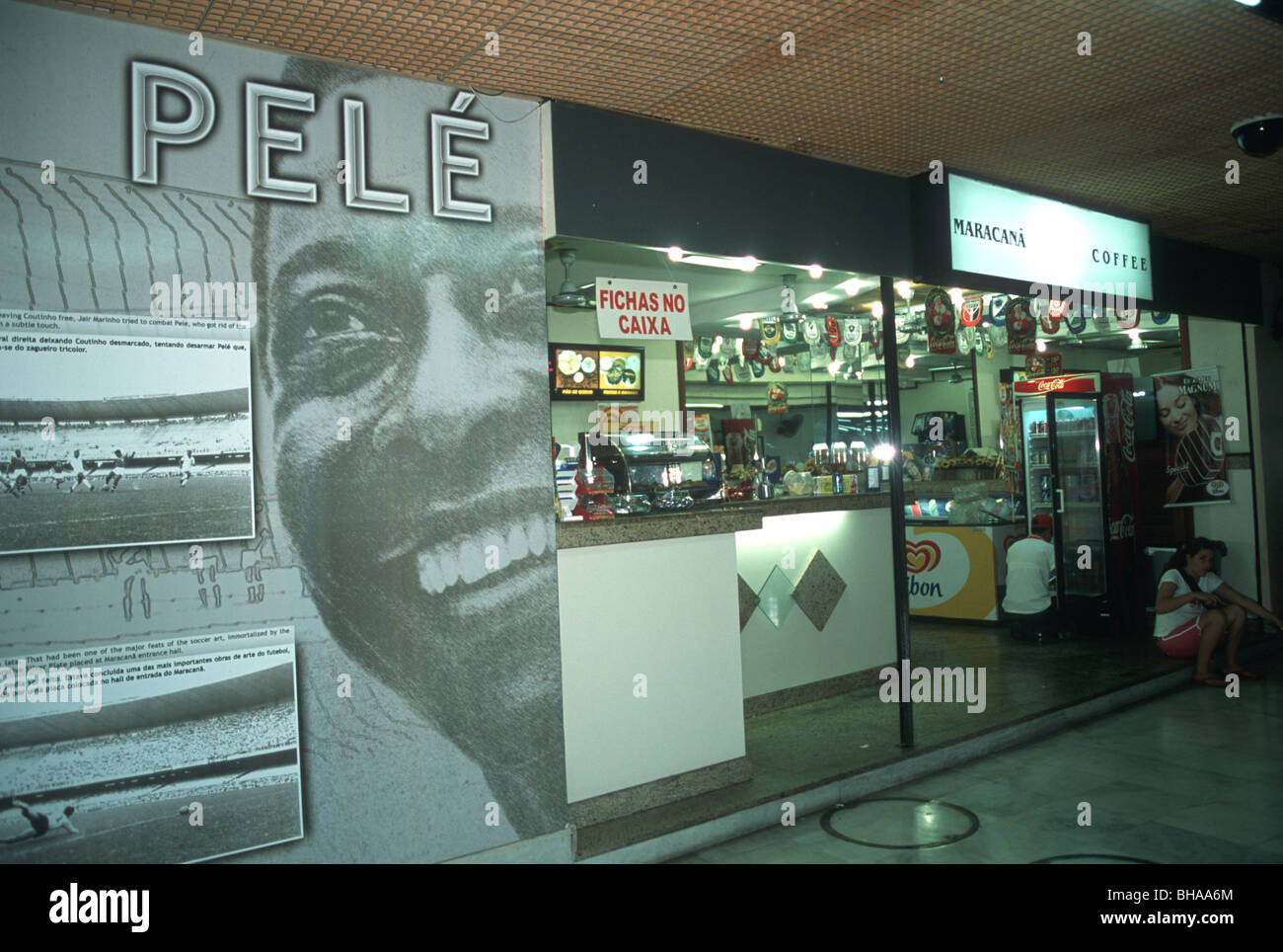 Roi DU BRÉSIL DE PELÉ À LA HALL OF FAME EN Stade Maracanã. RIO DE JANEIRO Banque D'Images