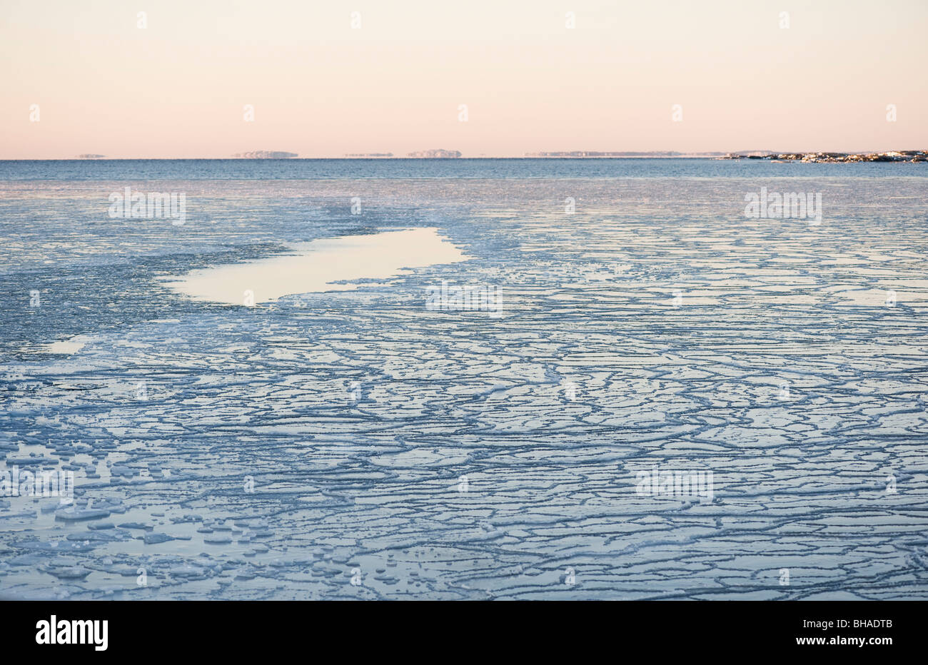 Glace fraîche sur l'océan, la Suède Banque D'Images