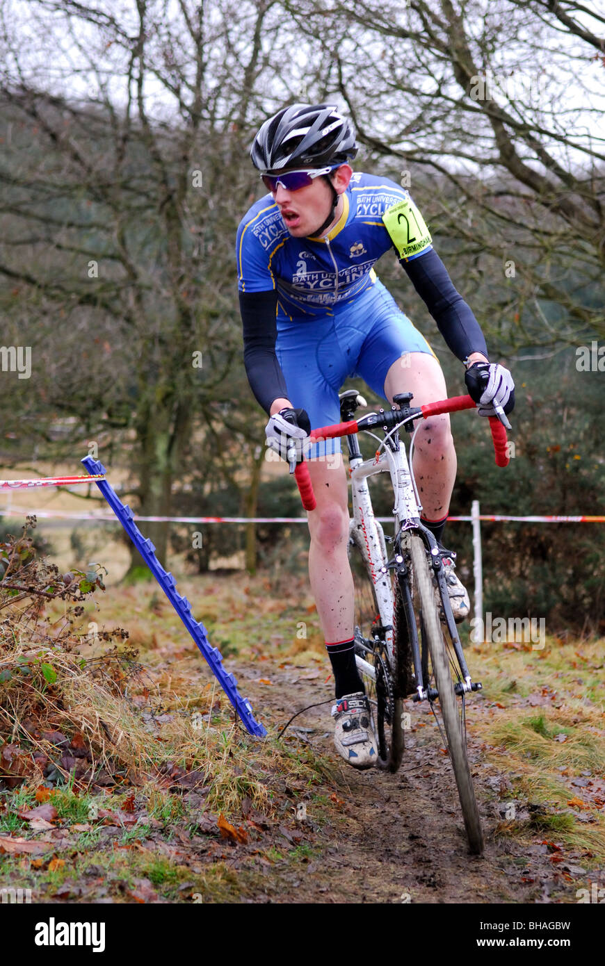 Course du Championnat de France de cyclo-cross 2010. Banque D'Images