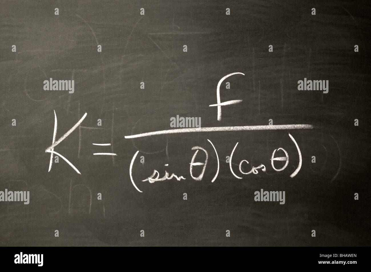 Formule mathématique on blackboard Banque D'Images