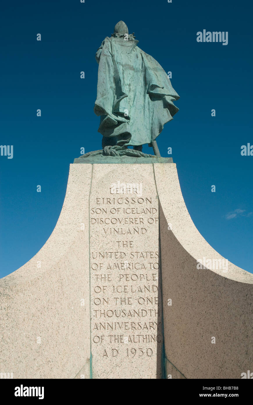 Statue de Leif Ericsson, Reykjavik, Islande Banque D'Images