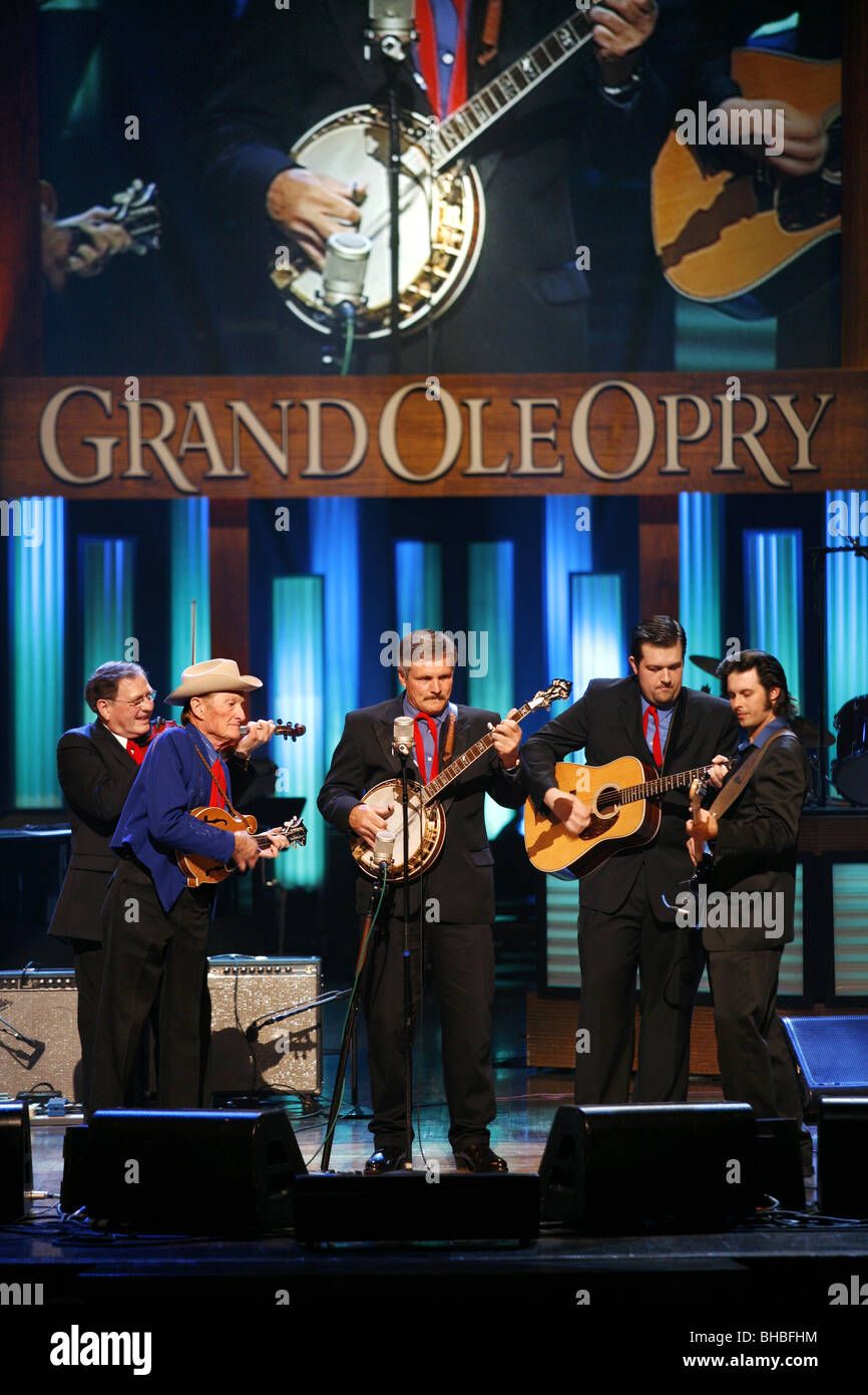 Jesse McReynolds & les garçons de Virginie, Grand Ole Opry, Nashville, Tennessee, USA Banque D'Images