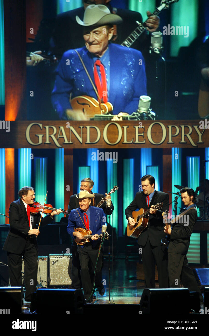 Jesse McReynolds & les garçons de Virginie, Grand Ole Opry, Nashville, Tennessee, USA Banque D'Images