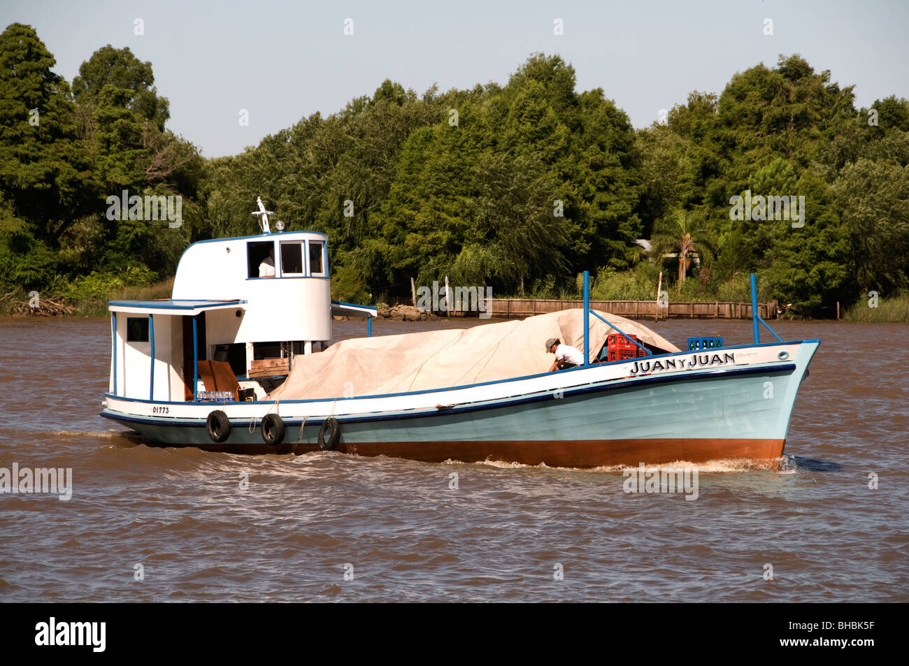 El Tigre Argentine Delta River Island Islands 17 miles au nord de Buenos Aires Banque D'Images