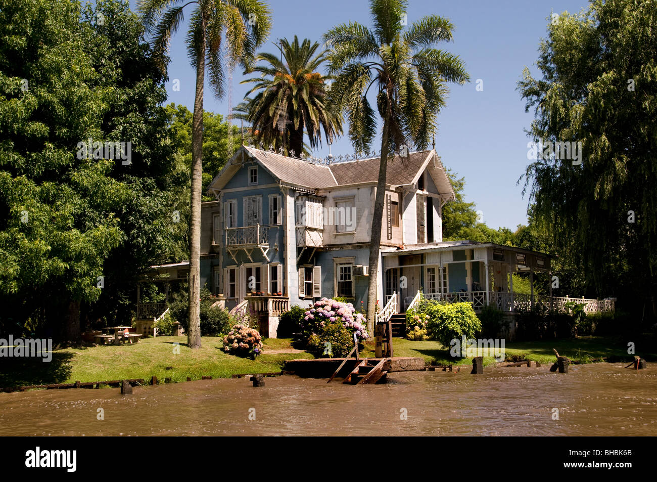 El Tigre Argentine Delta River Island Islands 17 miles au nord de Buenos Aires Banque D'Images