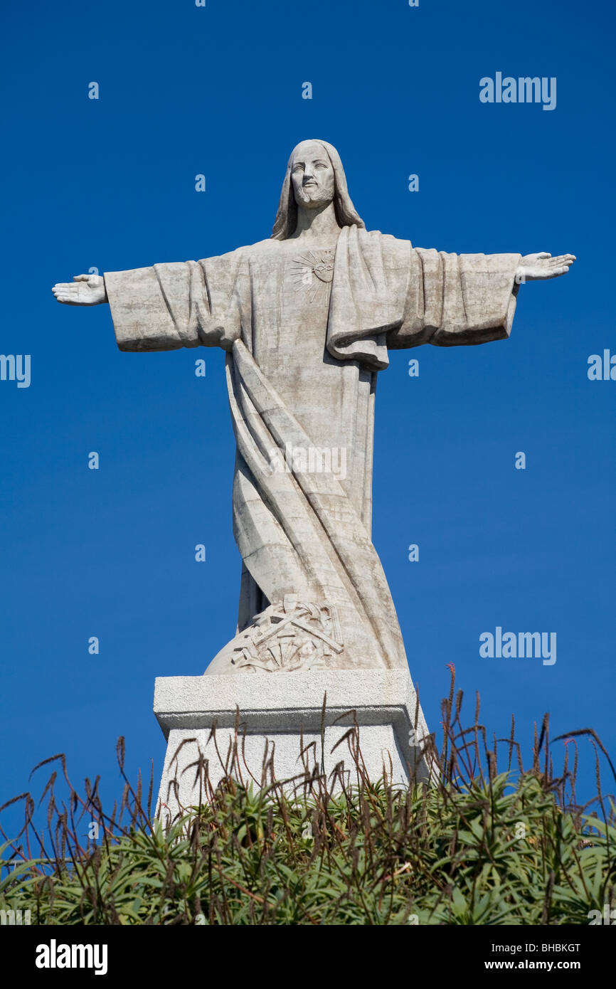 Portugal Madère Canico statue du Christ Banque D'Images