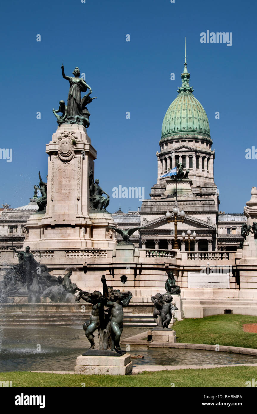 Palacio del Congreso des congrès de Buenos Aires Argentine Monserrat gouvernement Banque D'Images