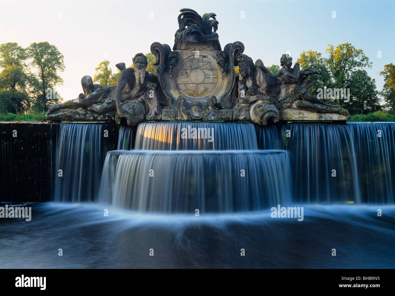 Cascade - Ludwigslust Château, Mecklembourg-Poméranie-Occidentale, Allemagne Banque D'Images