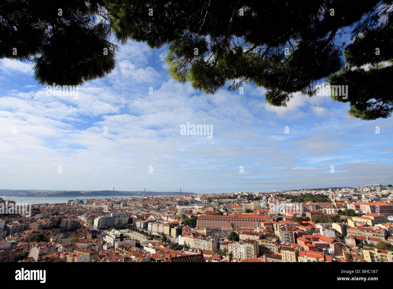 Sommaire des balades à partir de Lisbonne le château Sao Jorge Banque D'Images