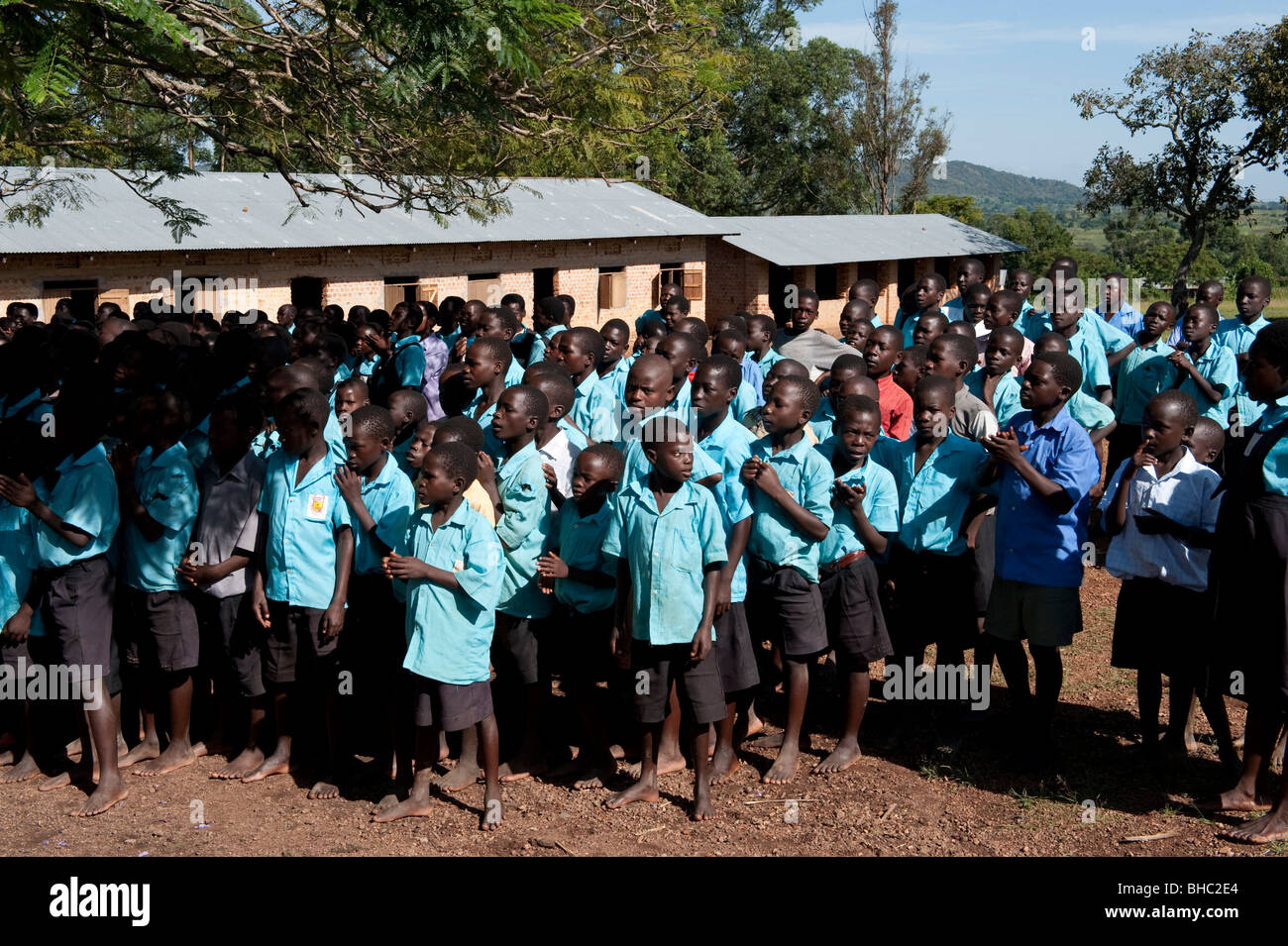 Enfants des écoles en Afrique l'Ouganda d'Hoima Banque D'Images