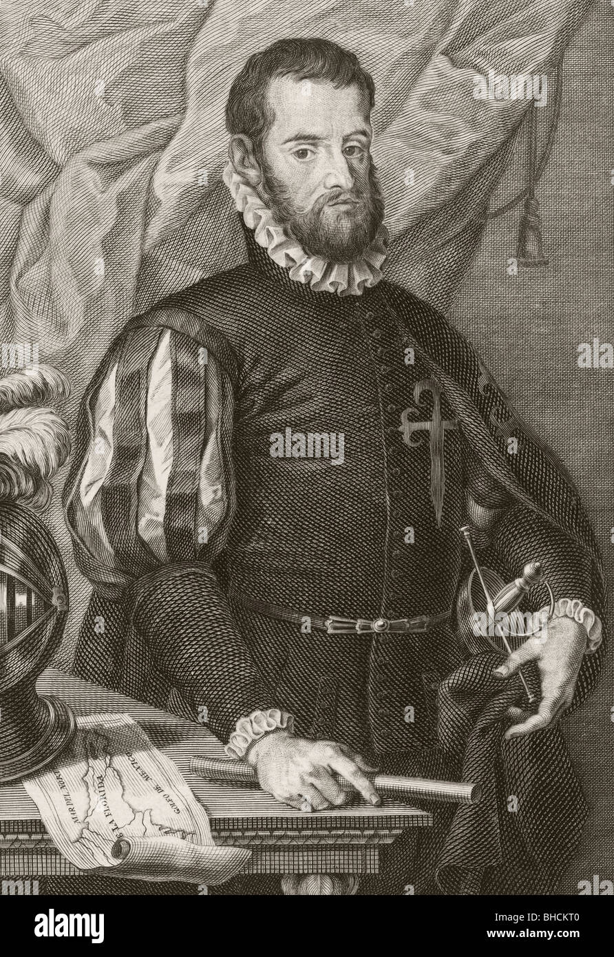 Pedro Menendez de Aviles, 1519 - 1574. Amiral espagnol, fondateur de St Augustine, Floride, et premier gouverneur de Floride. Banque D'Images