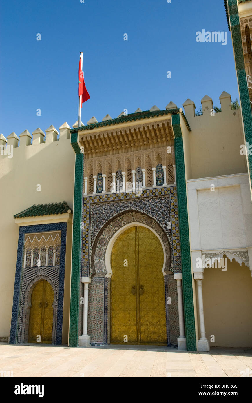 Dar El Makhzen, le Palais Royal, Fes, Maroc. Banque D'Images