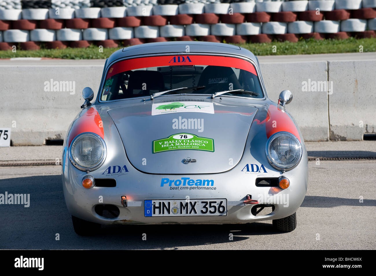 Silver 1962 Porsche 356 Porsche voiture de sport classique. Banque D'Images