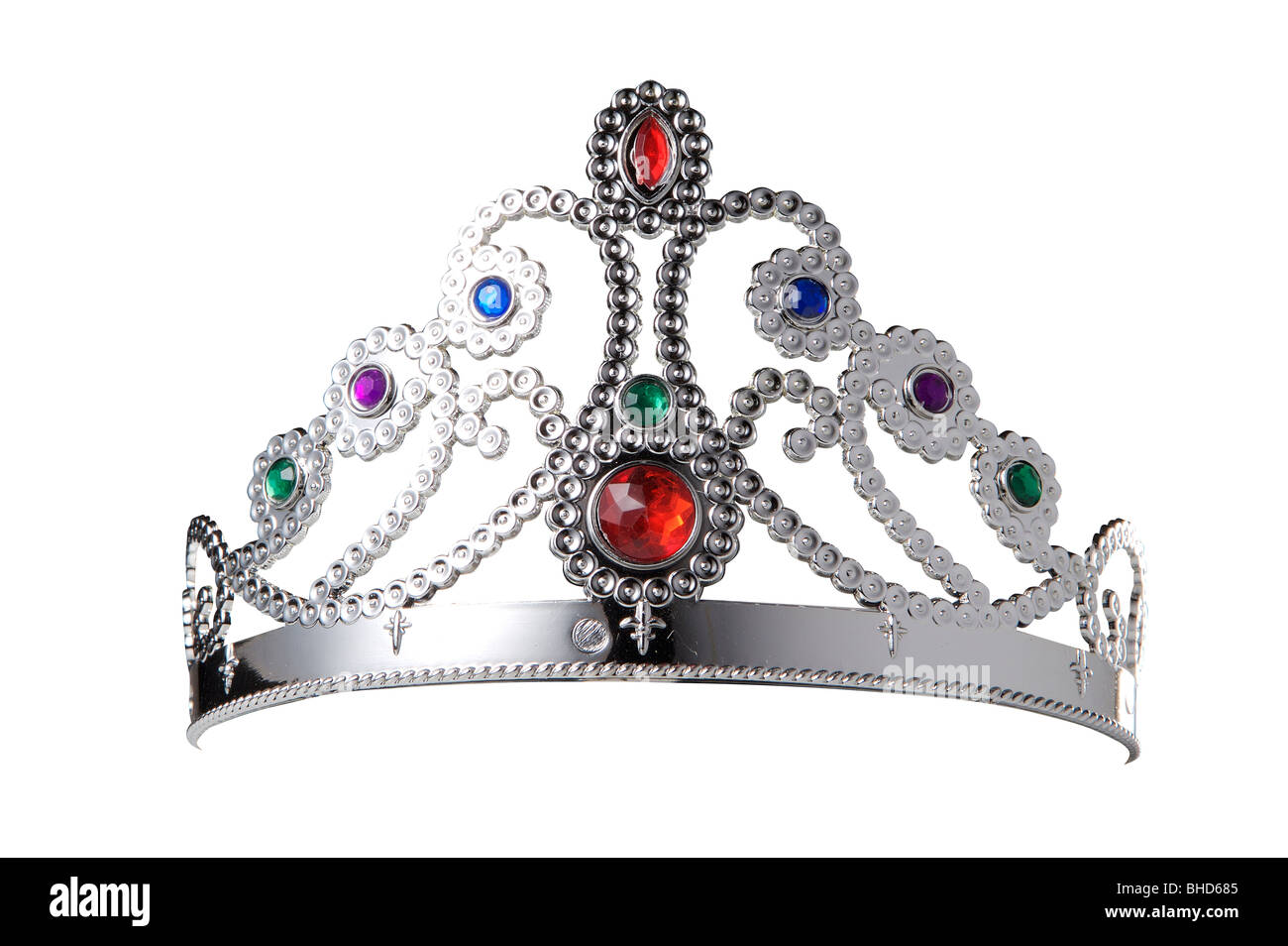 Tiare, couronne, bijoux, décoration, princesse, s'habiller, de gemmes, de l'argent Banque D'Images