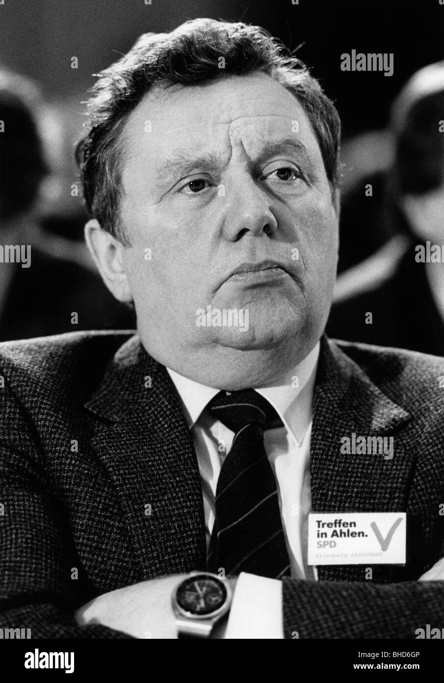 FAHRTMANN, Friedhelm, politicien allemand (SPD), ministre de l'emploi de Rhénanie-du-Nord-Westphalie, portrait, années 1980, Banque D'Images