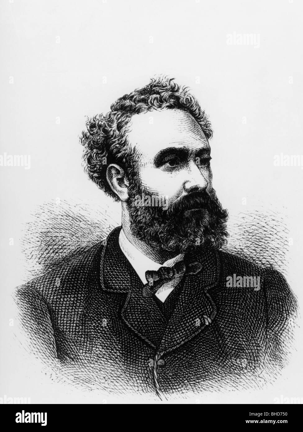 Verne, Jules, 8.2.1828 - 24.3.1905, auteur/écrivain français, portrait, gravure en bois, 1870, Banque D'Images