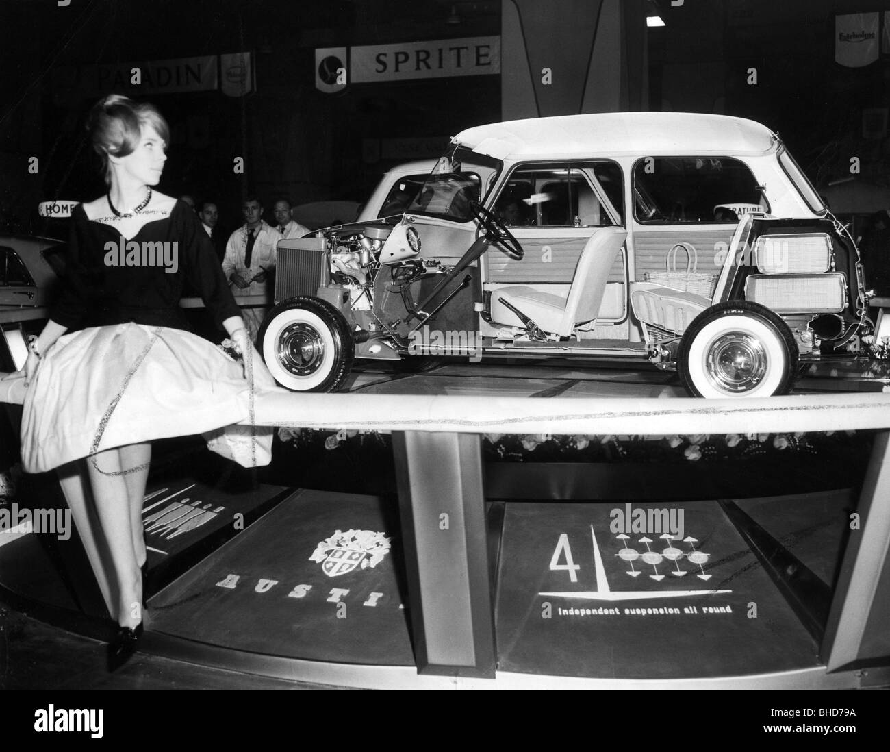 Transport / transport, voitures, variantes de véhicules, Austin Motor, modèle du Baby Austin, London Motor Show, 20.10.1959, Banque D'Images