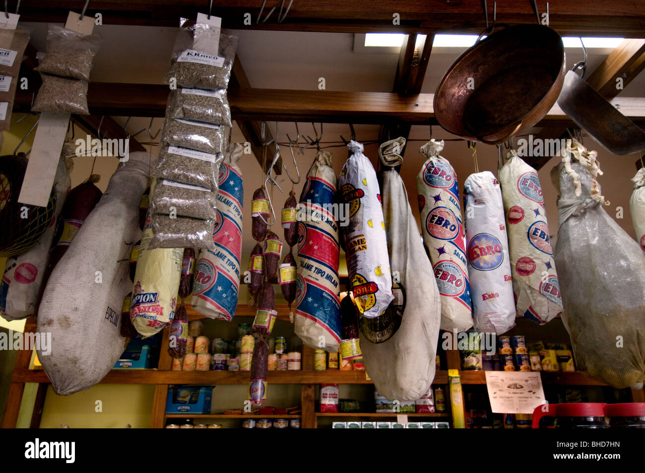 Buenos Aires Palermo épicerie fromage Jambon Iberico Banque D'Images