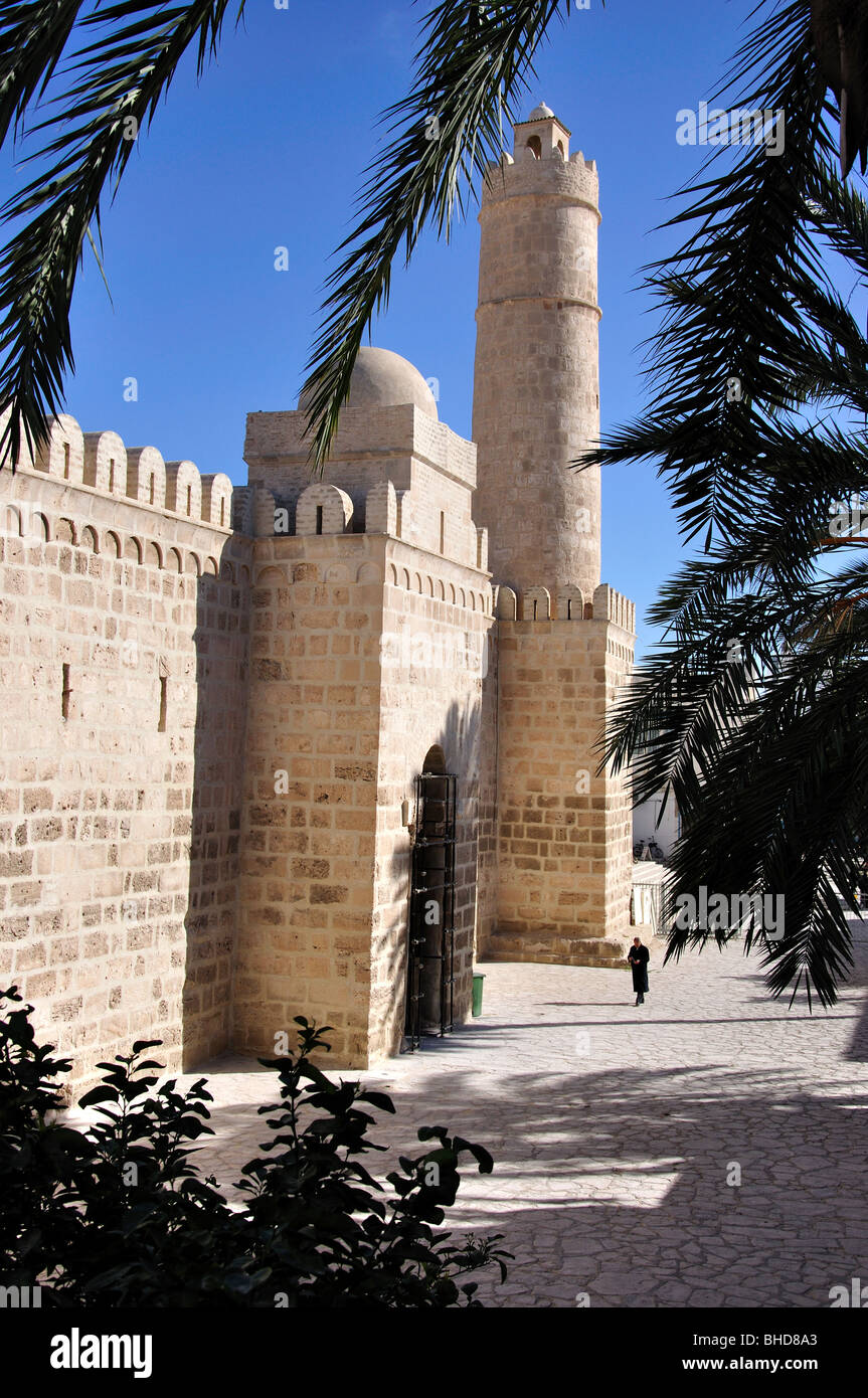 Le Ribat, Sousse, Rue el Aghlaba, gouvernorat de Sousse, Tunisie Banque D'Images