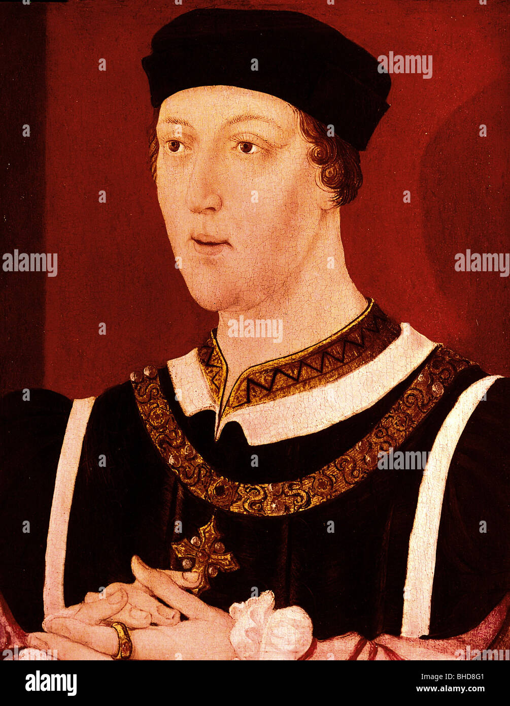 Henry VI, 6.12.1421 - 21.5.1461, roi d'Angleterre 1422 - 1461 et 1470 - 1471, portrait, peinture anonyme, Banque D'Images