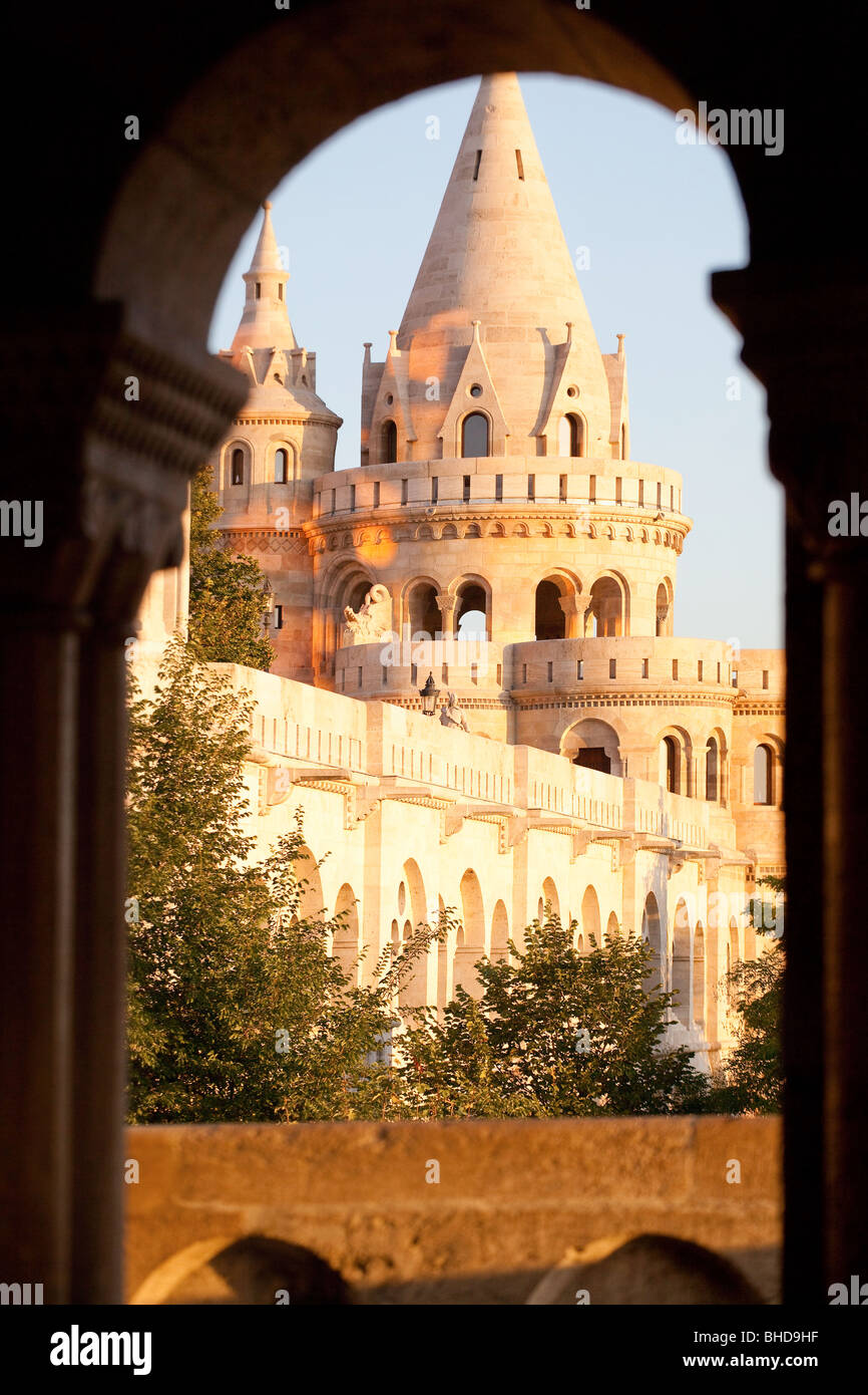 Le but de du bastion des pêcheurs à l'aube Banque D'Images