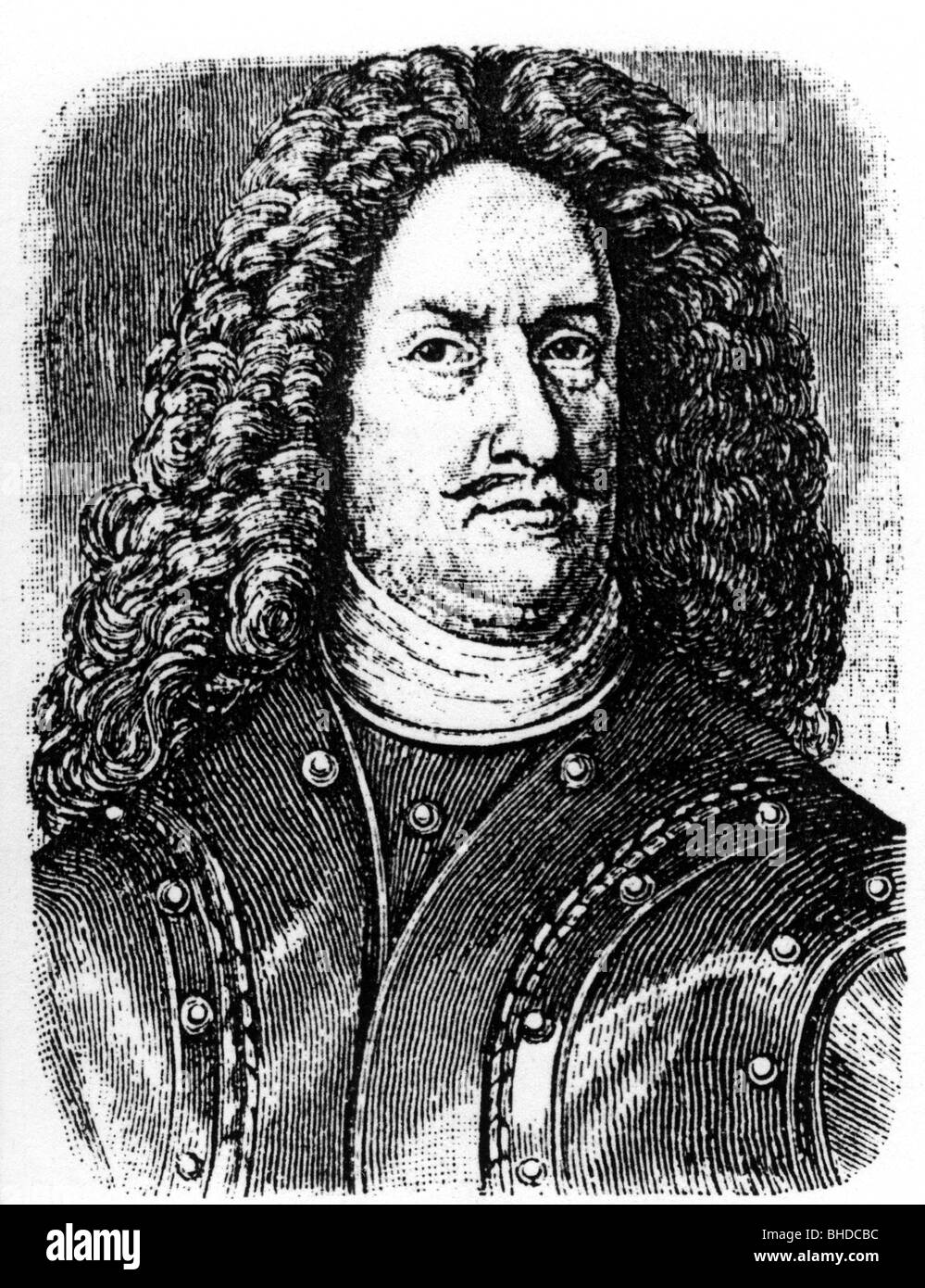 Dahlberg, Erik Graf, 10.10.1625 - 16.1.1703, maréchal de campagne suédois, ingénieur militaire, portrait, après gravure contemporaine, Banque D'Images