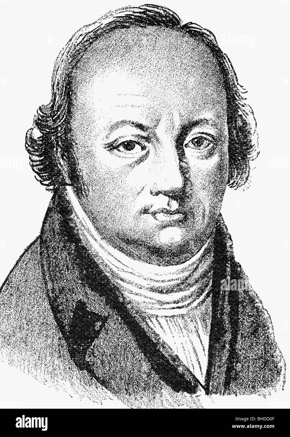Gall, Franz Joseph, 9.3.1758 - 22.8.1828, médecin allemand, fondateur de la phroenologie, portrait, gravure, XIXe siècle, Banque D'Images