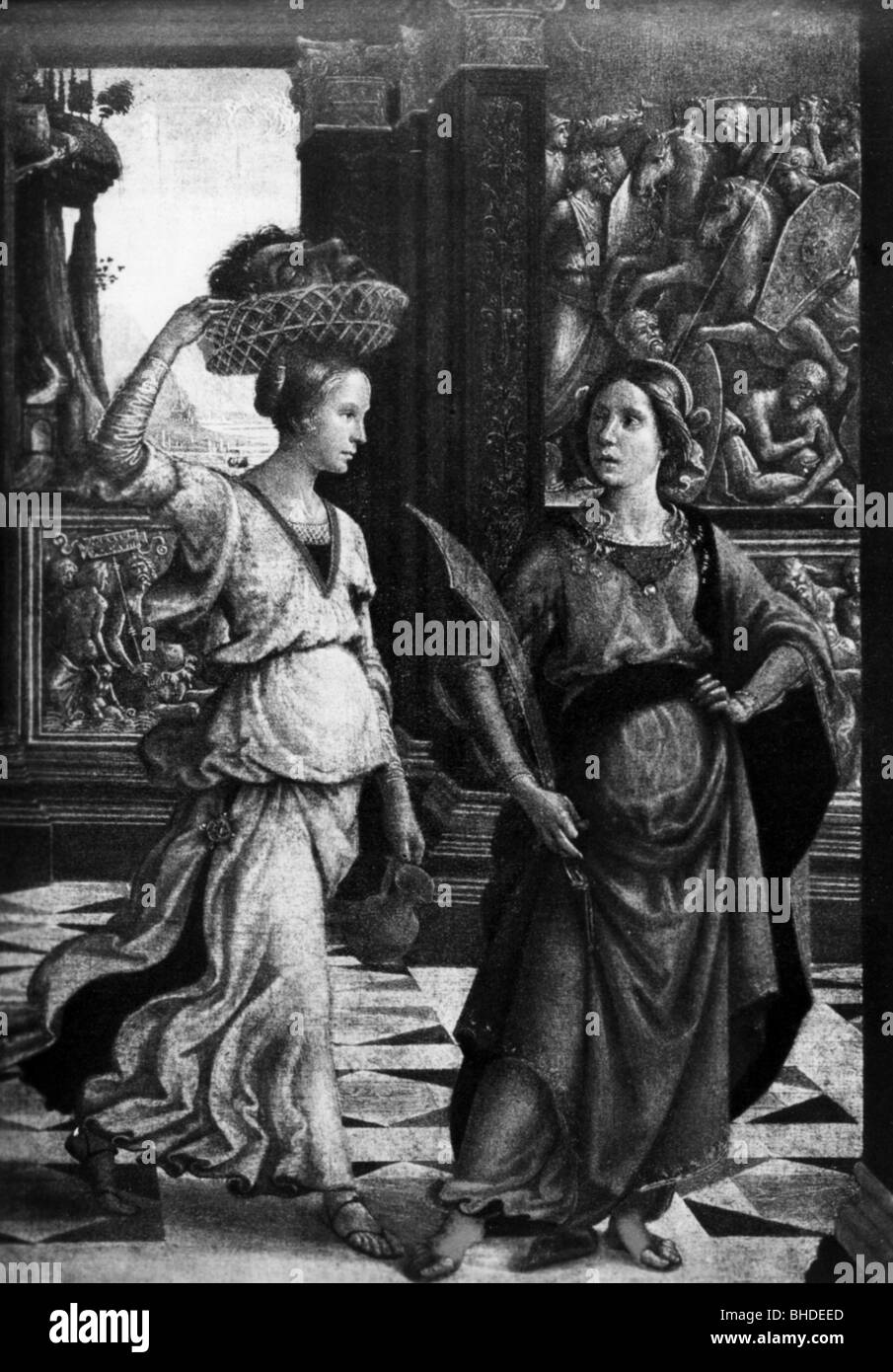 Judith, héroïne du livre deutérocanonique « Judith » de Sandro Botticelli, Galerie des Offices, Florence, Banque D'Images