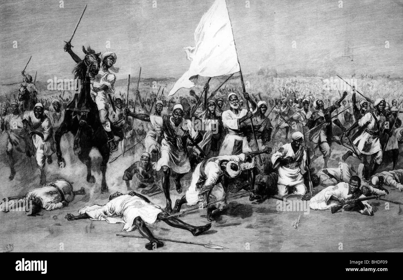 Géographie / voyage, Soudan, guerre du Mahdiste 1881 - 1898, bataille d'Omdurman, 2.9.1898, première attaque de ferveur, dessin de Frank Dadd, 1880, 19ème siècle, historique, campagne, campagnes, soldats, militaire, colonial, colonialisme, guerre, insurgés, insurgés, rebelles, révolte, révoltes, révolution, révolte, révolte, révolte, révolte nationale, révolte, révolte, révolte, révolte, révolte, révolte nationale, révolte, révolte, révolte, révolte, révolte, révolte, révolte nationale, révolte, révolte Émeutes, champ de bataille, Afrique du Nord, Soudanais, peuple, Banque D'Images