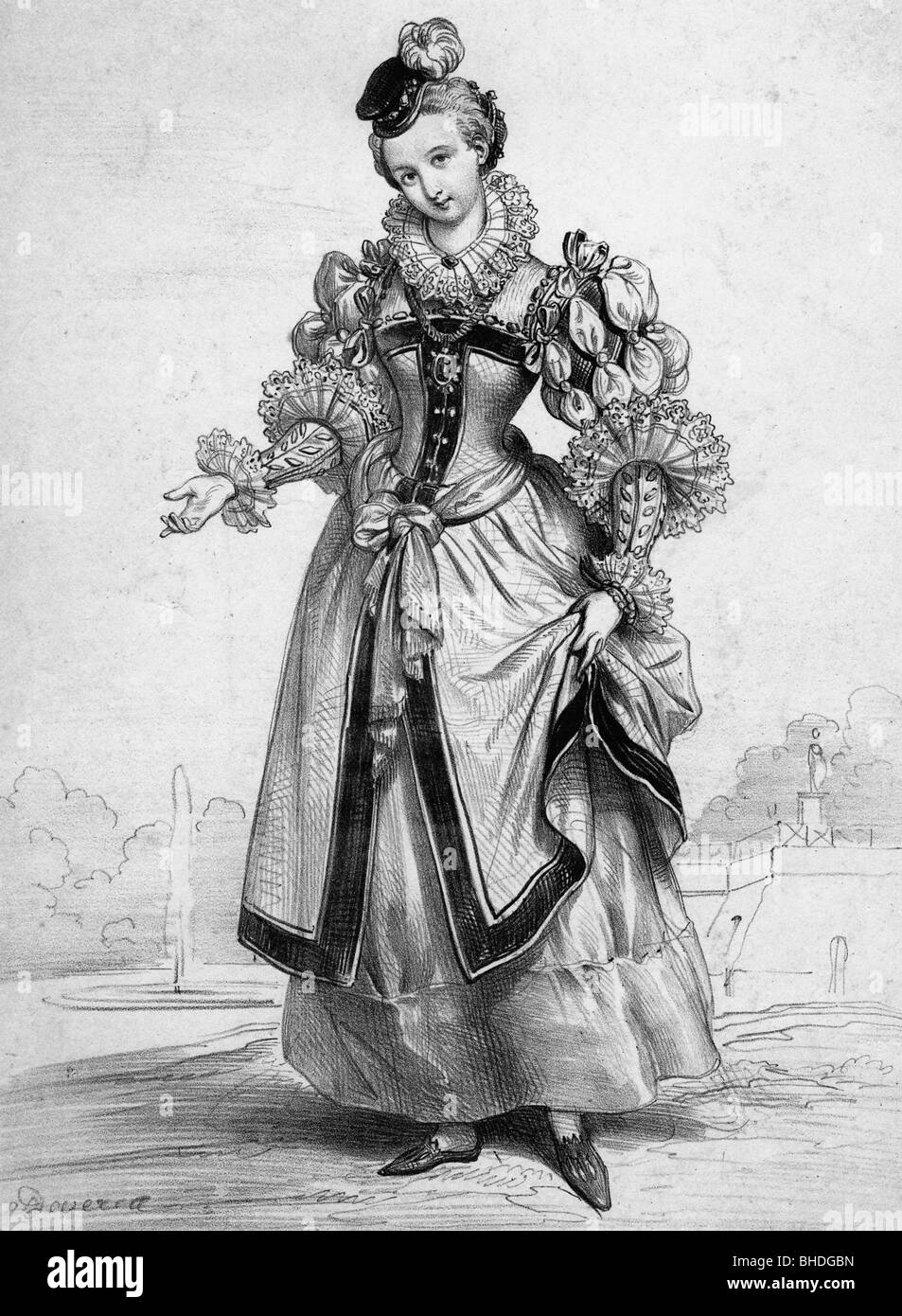 La mode, xvie siècle, costume allemand droit, après ...