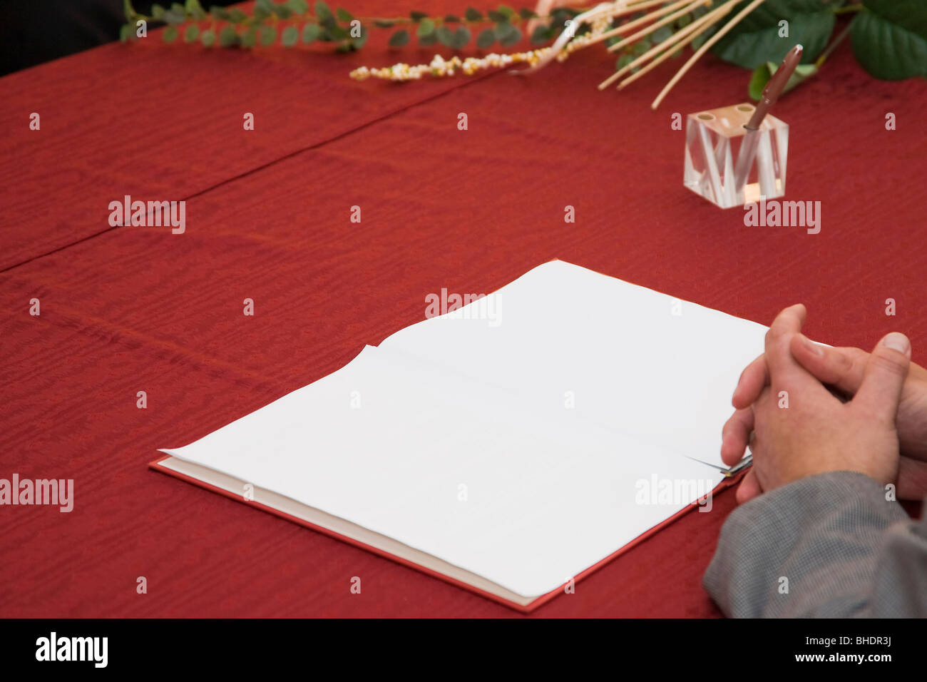 Bureau d'enregistrement dans bureau du greffier, Allemagne Banque D'Images