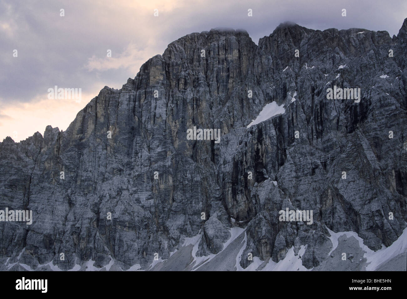 Montagne civetta, mur nord-ouest, alleghe, Dolomites, l'unesco, Veneto, Italie Banque D'Images